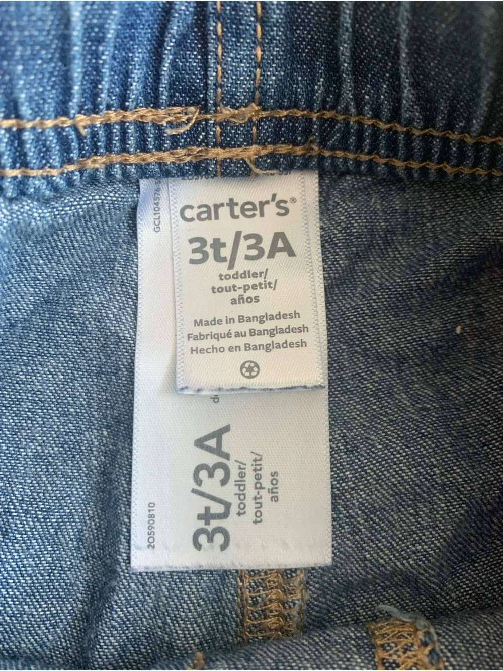 3T Girls Outfit Lettuce-Hem Top and Jeans Garanimals Carters - Picture 7 of 9